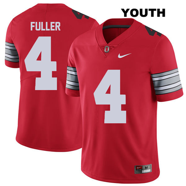 Ohio State Buckeyes Youth Jordan Fuller #4 Red Authentic Nike 2018 Spring Game College NCAA Stitched Football Jersey FP19Q33XZ